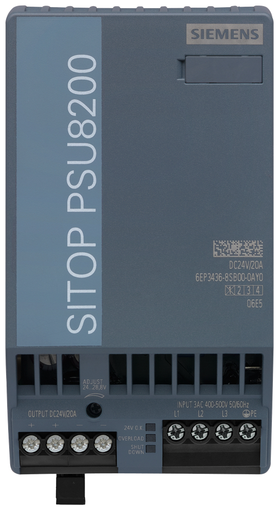 Siemens SITOP PSU8200 3AC 24 V DC 20A Rack-Netzteil Mehrfarbig