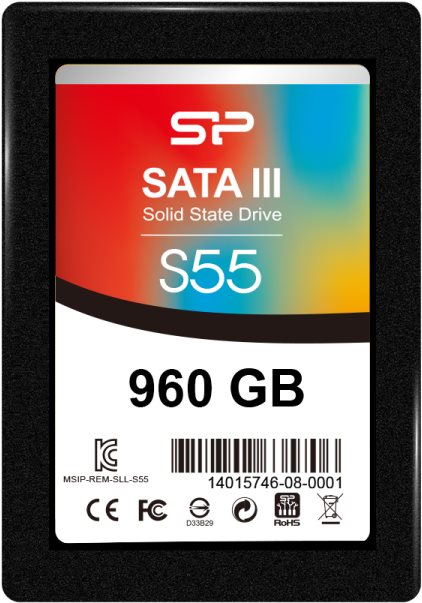 Silicon Power SSD 960GB 2.5" SATAIII S55 7mm Black for Gam (SP960GBSS3S55S25)