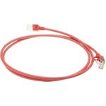 ACT Red 10 meter LSZH U/FTP CAT6A datacenter slimline patch cable snagless with RJ45 connectors (DC7510)