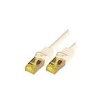 McabCat.7 Rohkabel S-FTP-PIMF-LSZH-0.25M-WHI 10Gigabit Ethernet 600MHzCat.7 Rohkabel Patchkabel, 2xRJ45 Cat.6a Stecker geschirmt, Schirmung: S/FTP (PIMF)Cat.7 Rohkabel, doppelt geschirmt, Leiterdurchmesser: 4x2xAWG26/7, ø=6,5mm, Leitermaterial: reines Kupfer, LSZH, Flammwidrig IEC60332-1, halogenfrei IEC60754-2, Ra (3729)
