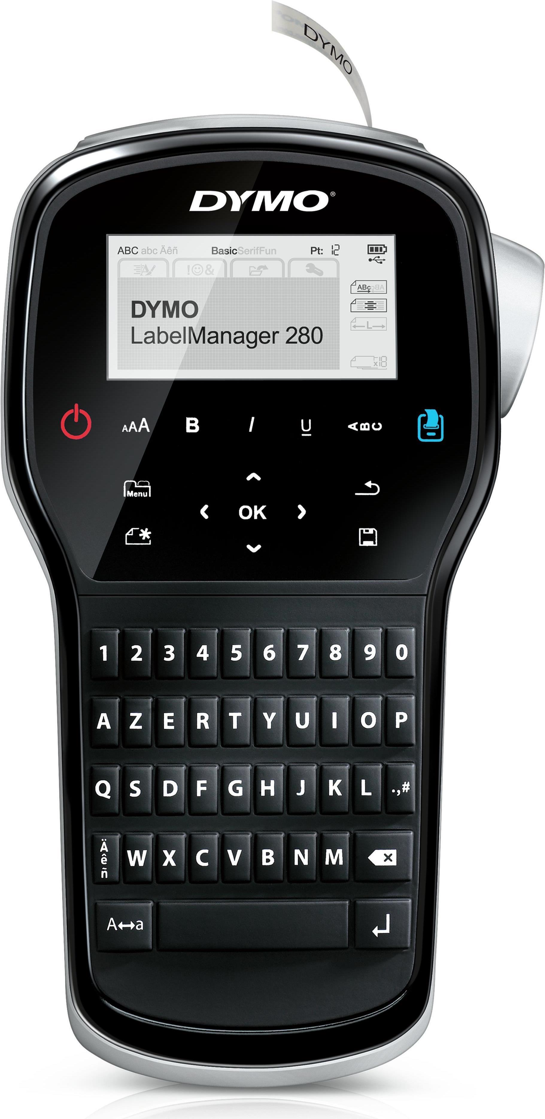 DYMO LabelManager 280 Beschriftungsgerät Thermotransfer 12 mm Schwarz, Silber