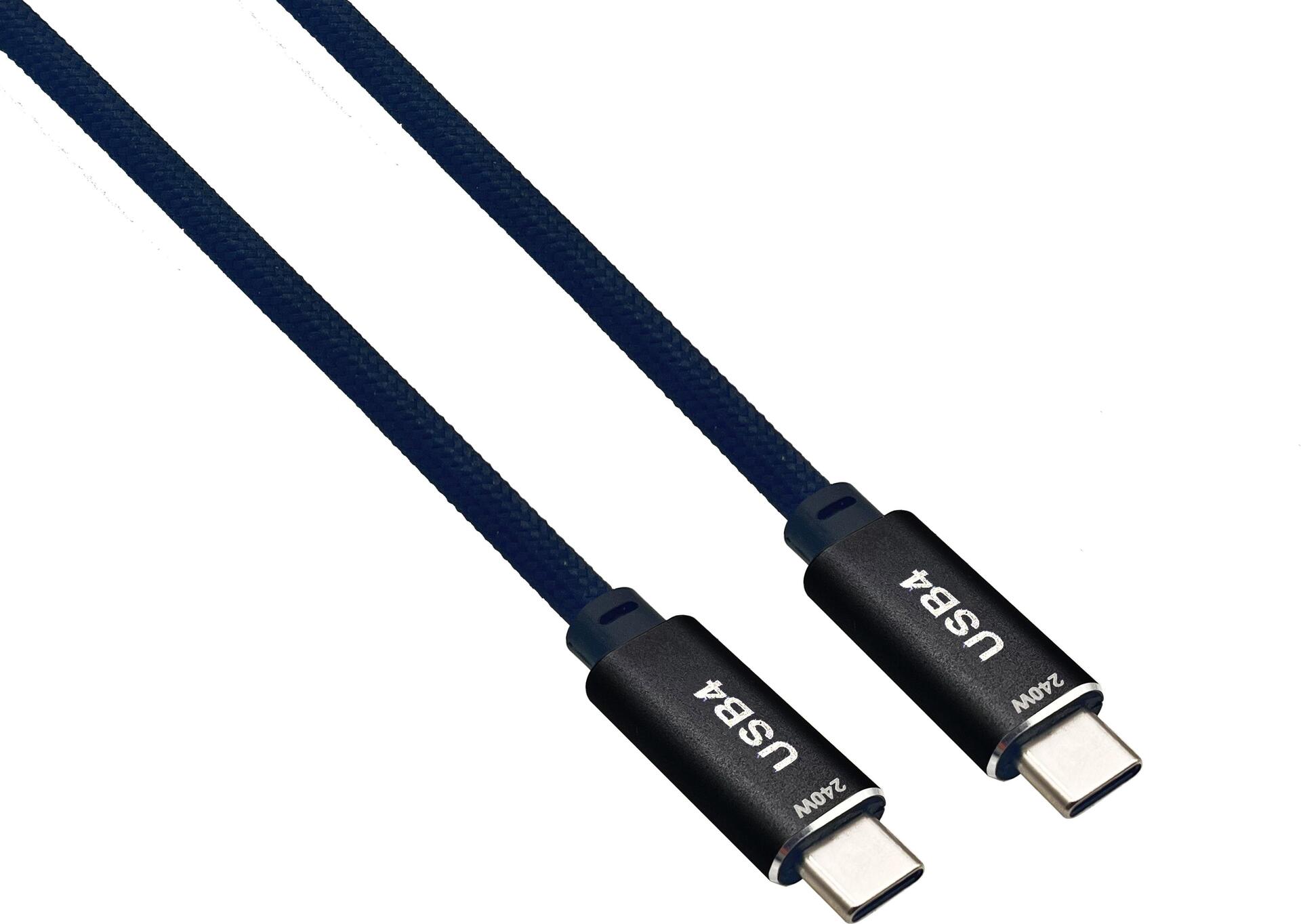 Helos Anschlusskabel USB 4 40 Gbps 240W Type-C PREMIUM Stecker 1.0m - Digital/Daten (372340)