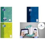 Oxford Collegeblock, DIN A5+, gepunktet, 80 Blatt, türkis dotted, 90 g/qm Optik Paper, 6-fach gelocht - 1 Stück (400132392)