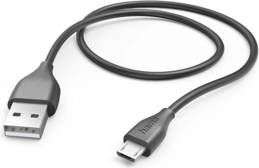 Hama Ladekabel, USB-A - Micro-USB, 1,5 m, Schwarz (00201586)