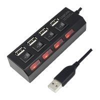 LogiLink 4 Port USB 2.0 Hub incl Netzteil Schwarz (UA0128) (UA0128)