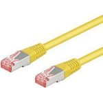 Wentronic Goobay CAT 6 Patchkabel, S/FTP (PiMF), Gelb, 1 m - LSZH halogenfrei, Kupfer (68300)