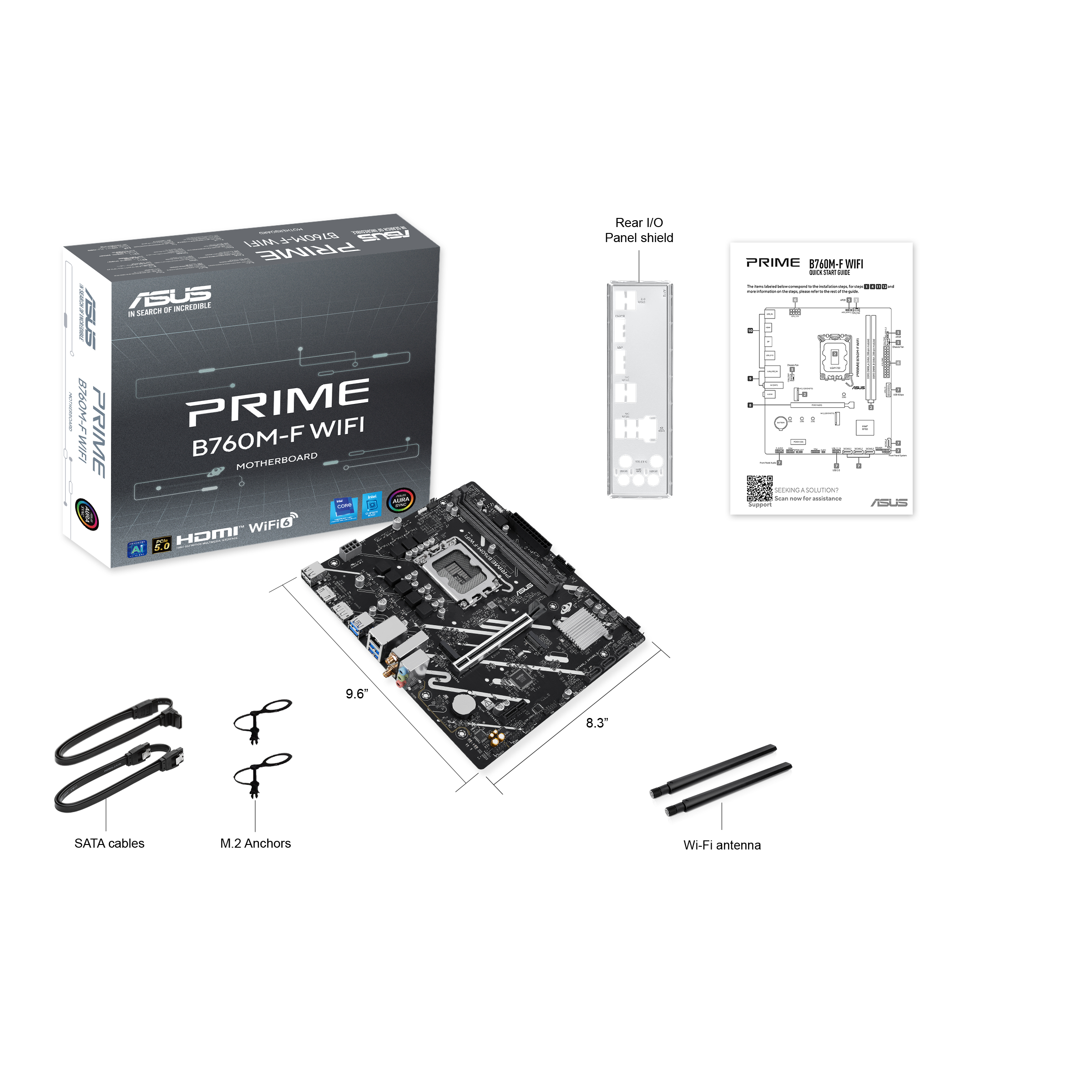 ASUS PRIME B760M-F WIFI Mainboard Micro ATX LGA1700 Intel B760 DDR5