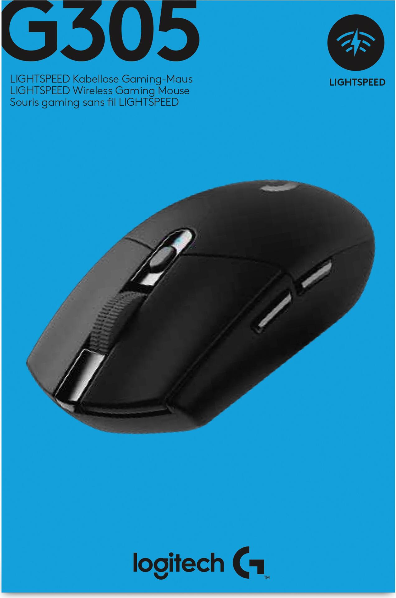 Logitech G G305 Kabellose Gaming-Maus Optisch Schwarz