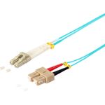 S/CONN maximum connectivity LWL-Duplex Patchkabel LC/SC 50/125µ, OM3, aqua, 5,0 m (77955/3)