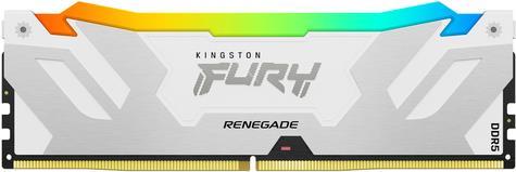 KINGSTON FURY Renegade 16GB DIMM DDR5 6400MT/s DDR5 CL32 RGB White XMP (KF564C32RWA-16)