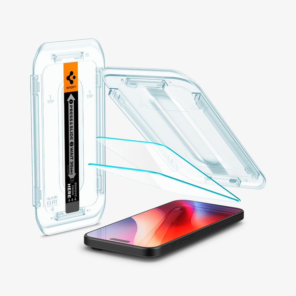 Spigen GLAS.tR EZ Fit Displayschutzfolie aus gehärtetem Glas für iPhone 16 Pro 6.3" Transparent