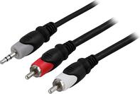 Deltaco MM-139 Audio-Kabel 1 m 3.5mm 2 x RCA Mehrfarbig (MM-139)