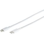 S/CONN maximum connectivity USB Lade Kabel, USB-C® Stecker auf 8-pin Stecker, PD, weiß, 2,0m (14-13053)