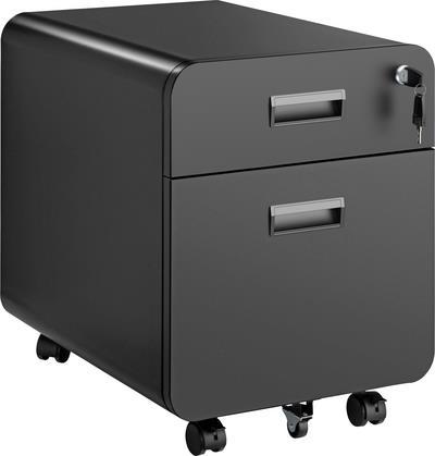 SpeaKa Professional Rollcontainer SP-MFC-001 Schwarz matt B x H T 394 500 1 St (SP-13497416) (geöffnet)