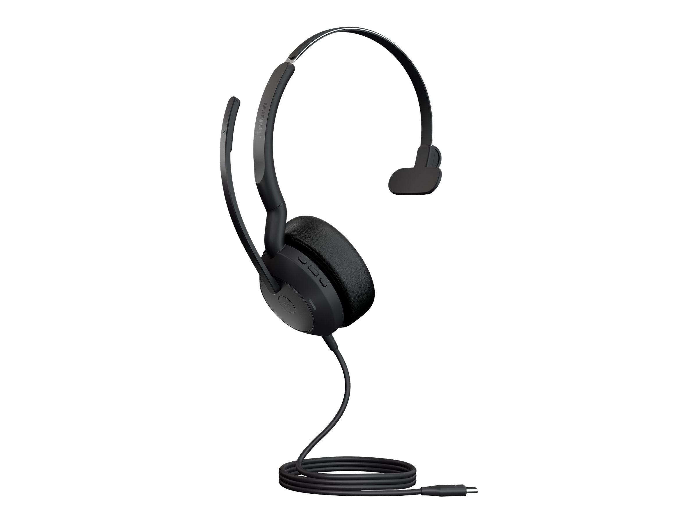 Jabra Evolve2 50 MS Mono On-Ear Headset USB-C Bluetooth ANC Schwarz