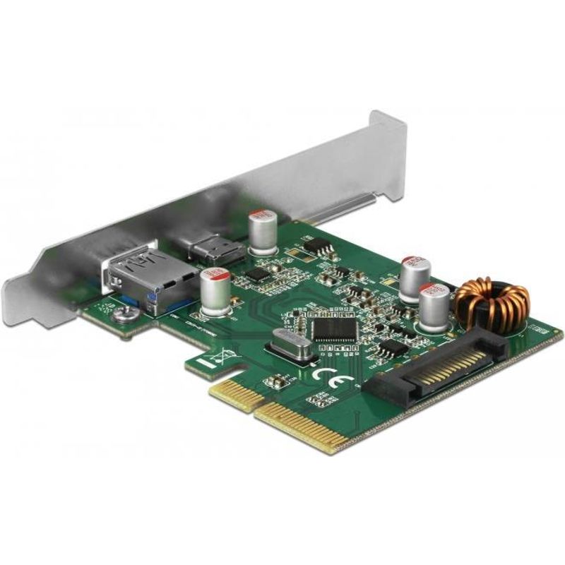Delock PCI Express x4 Karte zu 1 x extern USB Type-C™ Buchse + 1 x 