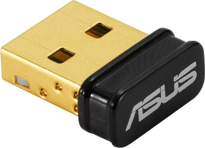ASUS USB-BT600 Bluetooth 6.0 USB-Adapter Dongle - Kompakt, bis 7 Geräte, schwarz/gold