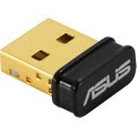 ASUS USB-BT600 Bluetooth 6.0 USB-Adapter Dongle - Kompakt, bis 7 Geräte, schwarz/gold