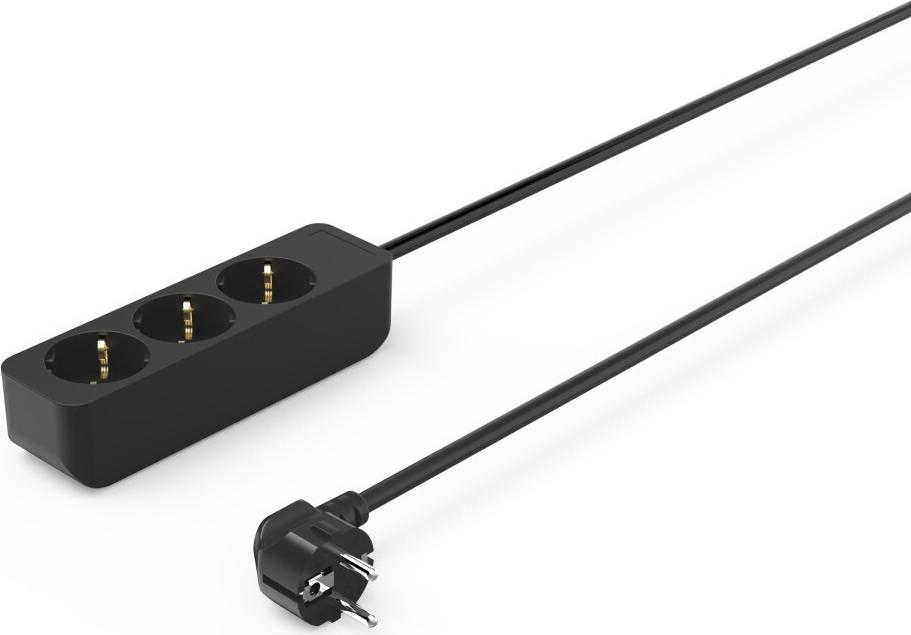 Hama Steckdosenleiste 3-fach mit erhöhtem Berührungsschutz Schwarz - Steckdosenleiste (00223012)