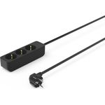 Hama Steckdosenleiste 3-fach mit erhöhtem Berührungsschutz Schwarz - Steckdosenleiste (00223012)