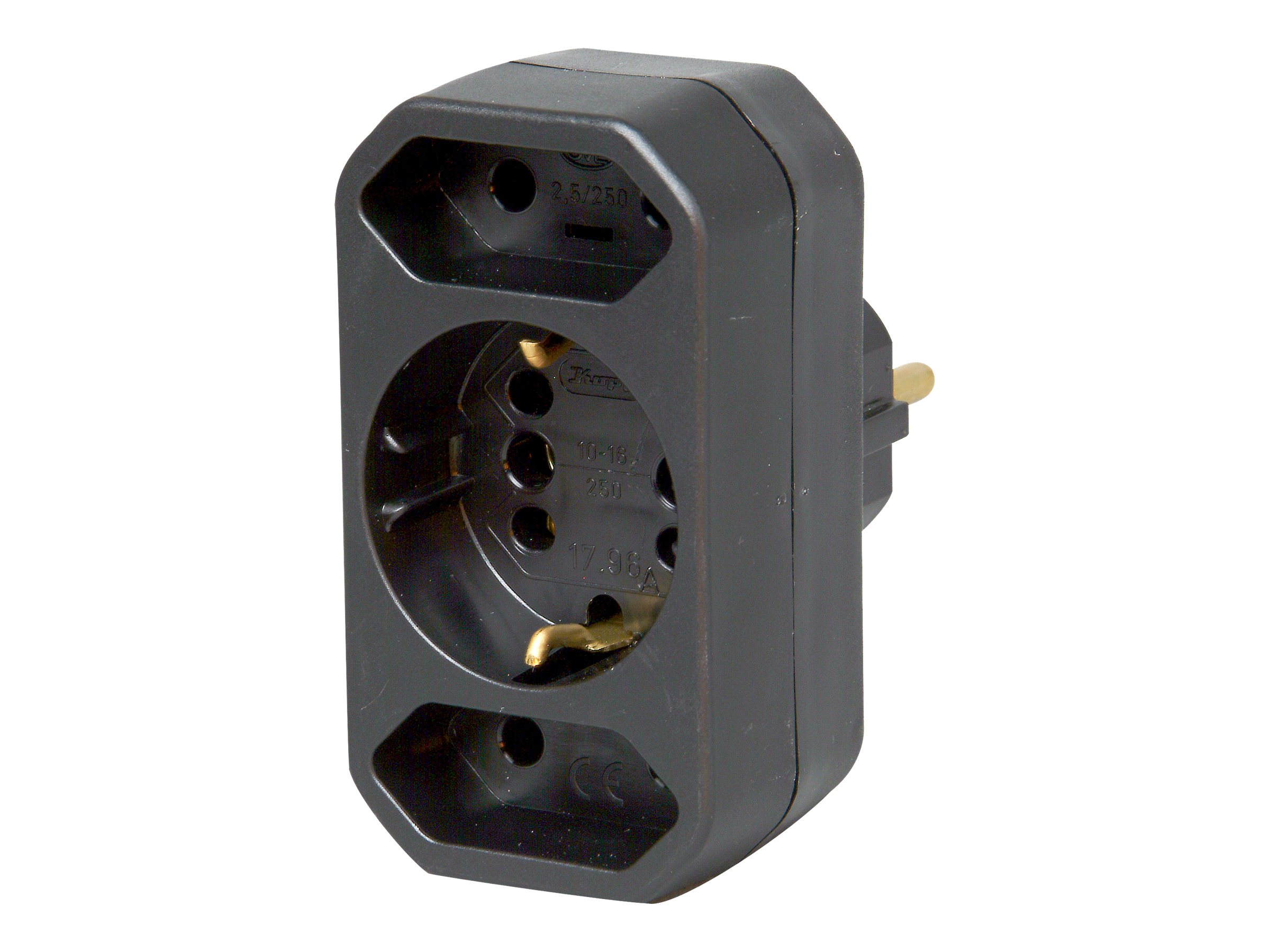 Heinrich Kopp DUOversal Netzteil 3-fach CEE 7/7 Eurostecker Schwarz