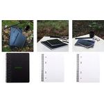 RHODIA Collegeblock GREENBOOK, DIN A5+, kariert, schwarz Umschlag aus 100% recyceltem und wiederverwertbarem - 1 Stück (119913C)