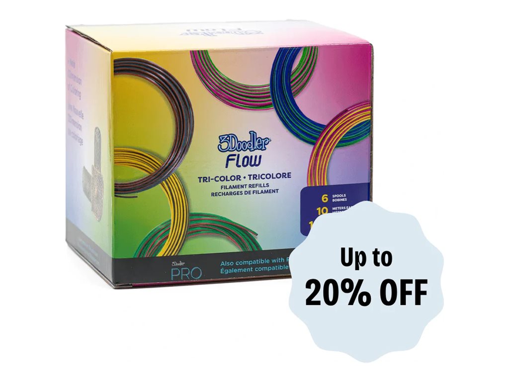 3Doodler FLOW Filament 20 Farben PLA Nachfüllpack