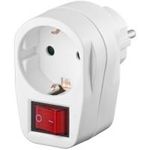 Wentronic Goobay Schutzkontakt-Schalter - 1x Schutzkontaktbuchse, weiß (94272)