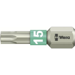 Wera TORX® Edelstahl Bits 25 mm 05 071033 001 T 15 6,3 mm (1/4") Sechskant DIN 3126-C 6,3, ISO (05 071033 001)
