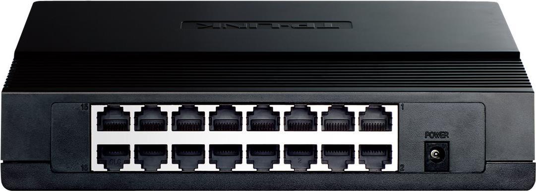 TP-Link TL-SF1016D 16-Port 10/100 Desktop Switch Schwarz