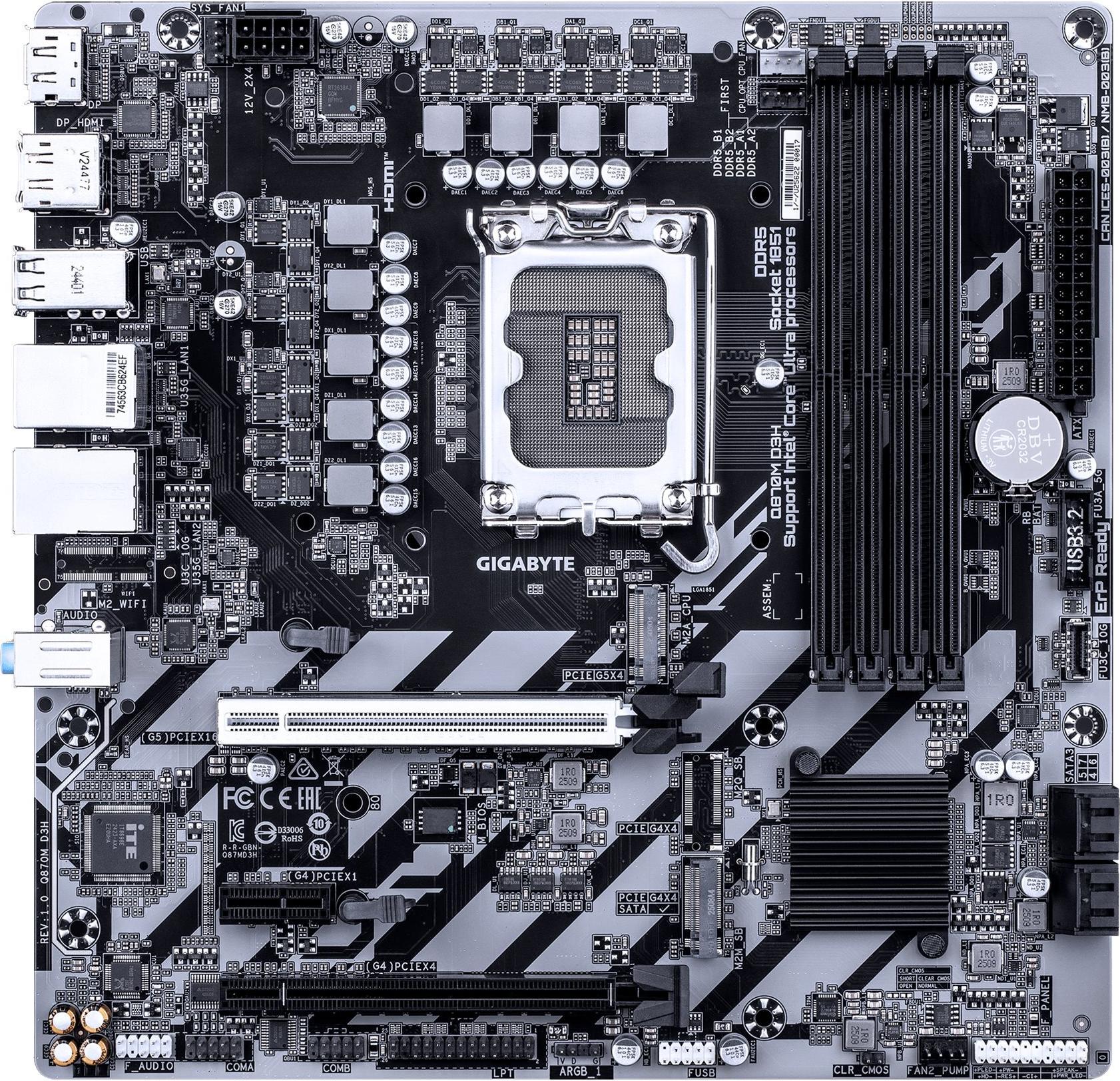 Gigabyte Q870M D3H LGA1700 4xSATA 3xM.2 (Q870M D3H)
