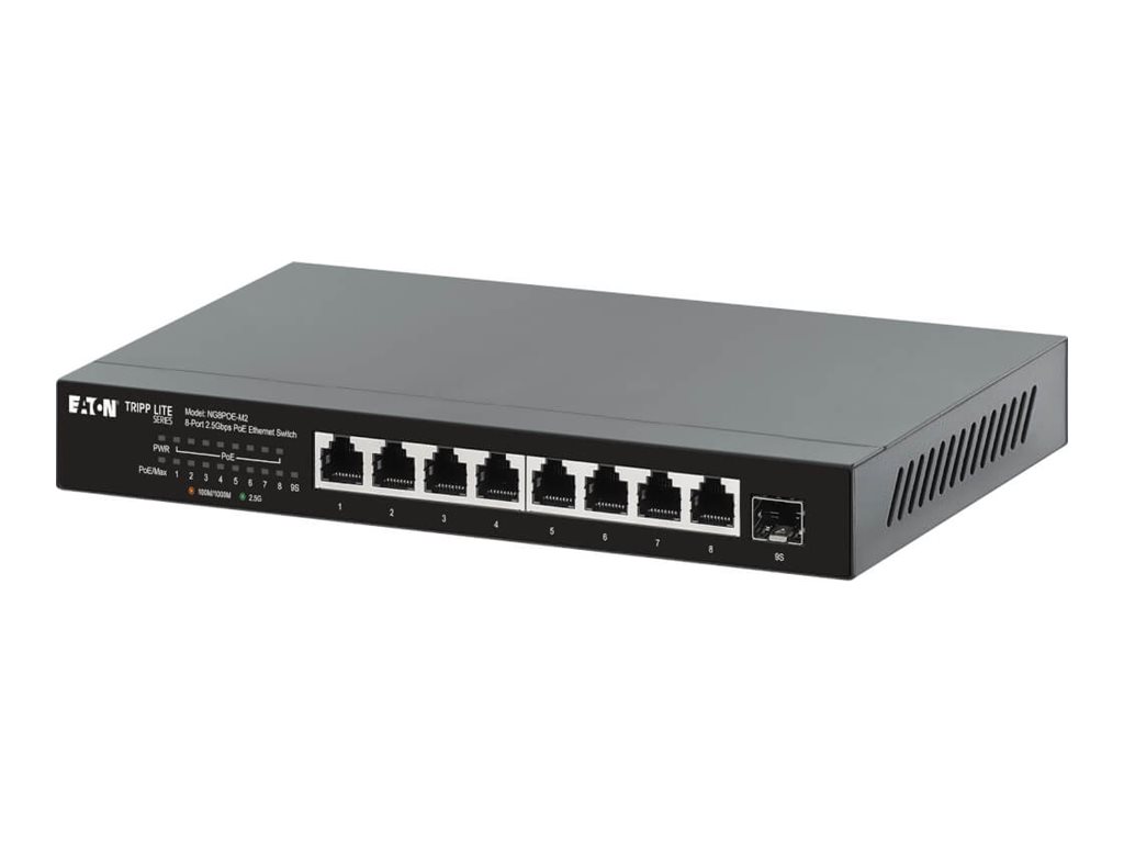 Eaton Tripp Lite series NG8POE-M2 8-Port 2.5G PoE+ Unmanaged Switch Schwarz