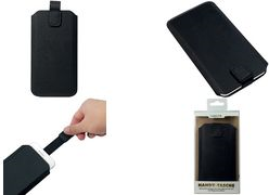 LogiLink Smartphone-Köchertasche, 5.5" (13,97 cm), schwarz passend für Geräte bis 5.5" (13,97 cm), beim Ziehen der - 1 Stück (SB0004)
