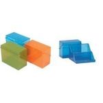 helit Klein-Karteikasten Transluzent, A6 quer, blau unbestückt, im transluzenten Design, für ca. 400 Kartei- (H6904630)