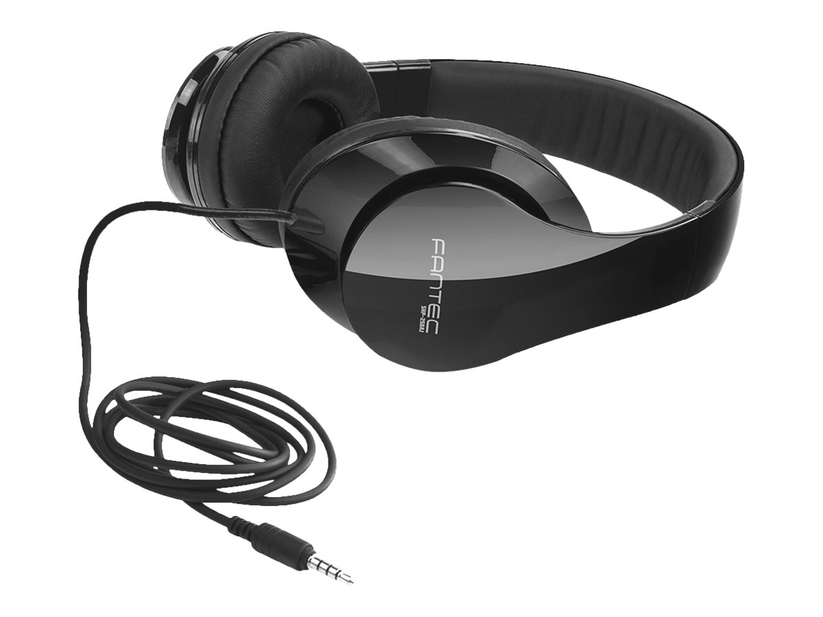 FANTEC SHP-250AJ Stereo-Kopfhörer Kabelgebunden 3,5 mm Klinke Schwarz/Schwarz