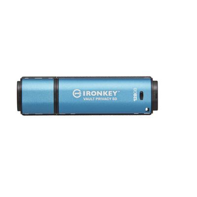 KINGSTON 128GB IronKey Vault Privacy 50 USB AES-256 Encrypted FIPS 197 (IKVP50/128GB)
