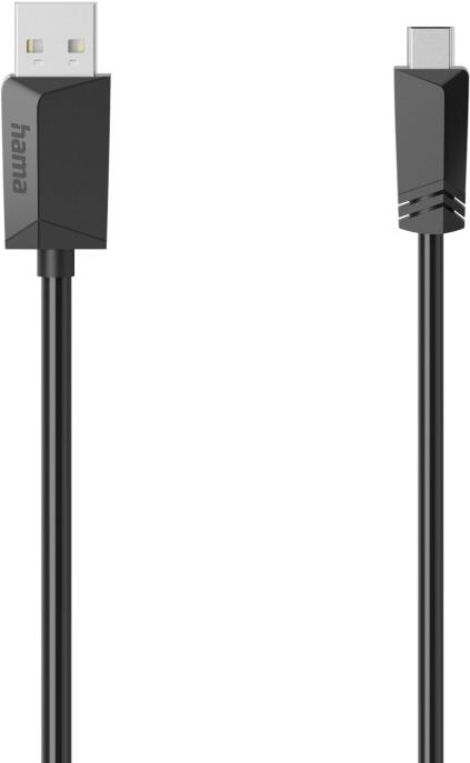 Hama Mini-USB-Kabel, Mini-B5-Stecker, USB 2.0, 480 Mbit/s, 1,50 m (00074260)
