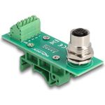 Delock M12Übergabemodul Adapter 4 Pin A-kodiert Buchse zu 5 Terminalblock für (60658)