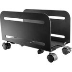 SpeaKa Professional PC Halterung Boden, Stand SP-PCS-150 SP-9009204 Schwarz Belastbar bis Gewicht=10 kg (SP-9009204)