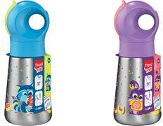 Maped PICNIK Isolier-Trinkflasche WASCHBÄR, 350 ml aus Edelstahl, mit Trinkhalm im Kunststoffdeckel, mit - 1 Stück (873001)