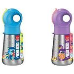 Maped PICNIK Isolier-Trinkflasche WASCHBÄR, 350 ml aus Edelstahl, mit Trinkhalm im Kunststoffdeckel, mit - 1 Stück (873001)