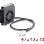 Delock Radiallüfter / Lüftergebläse 12 V DC 40 x 40 x 10 mm mit 3-Pin Lüfteranschluss, schwarz (67488)