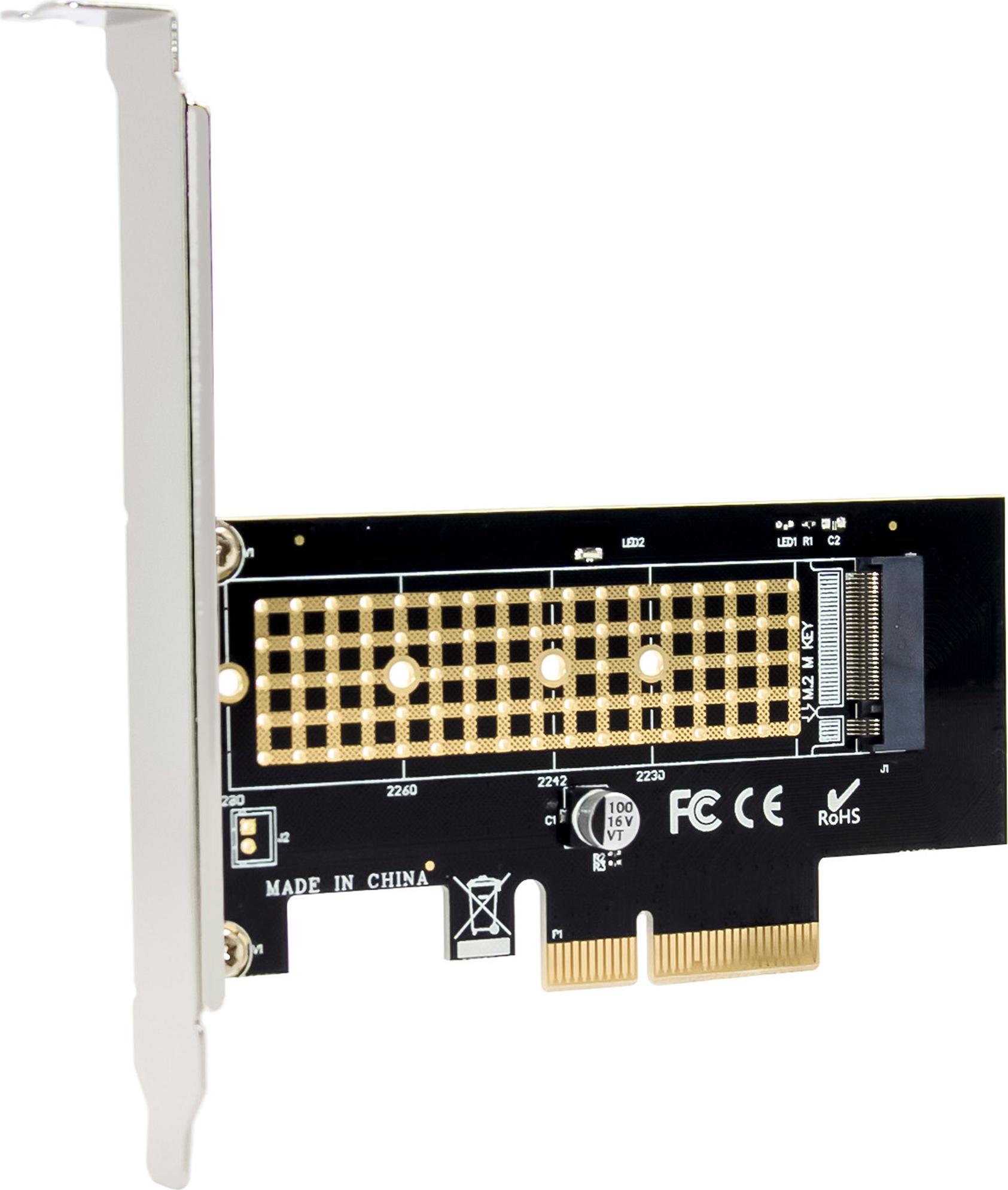 InLine Speicher-Controller PCIe 3.0 x4 M.2 NVMe Silber