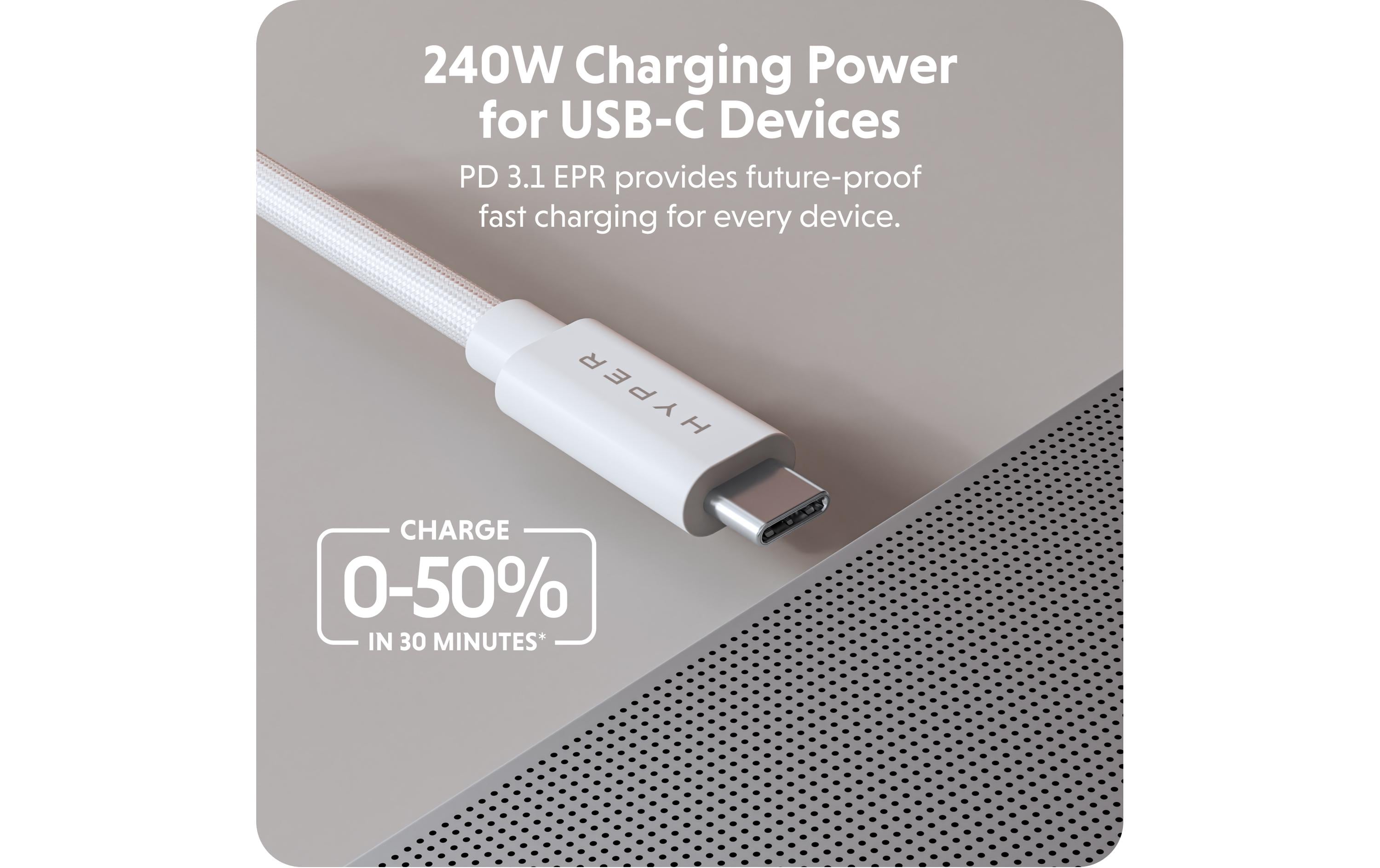 HYPER HyperDrive Next USB4 Performance Kabel USB-C 1,2 m 40 Gbit/s 240 W Weiß