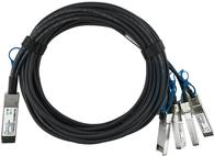 Kompatibles MikroTik XQ+BC0003-XS+ BlueLAN© passives 100GBASE-CR4 QSFP28 auf 4x25GBASE-CR SFP28 Direct Attach Breakout Kabel, 3M, AWG26 (XQ+BC0003-XS+-BL)