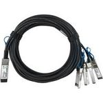 Kompatibles MikroTik XQ+BC0003-XS+ BlueLAN© passives 100GBASE-CR4 QSFP28 auf 4x25GBASE-CR SFP28 Direct Attach Breakout Kabel, 3M, AWG26 (XQ+BC0003-XS+-BL)