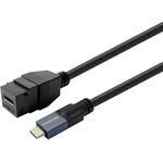 VivoLink Keystone Black USB-C female to male (PROKEYUSBCFM1B)