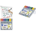 STAEDTLER Lumocolor Flipchart-Marker 356/356B, 8er Etui nachfüllbar, DRY SAFE, auswaschbar, blockierte Spitze, - 1 Stück (356 SWP8)