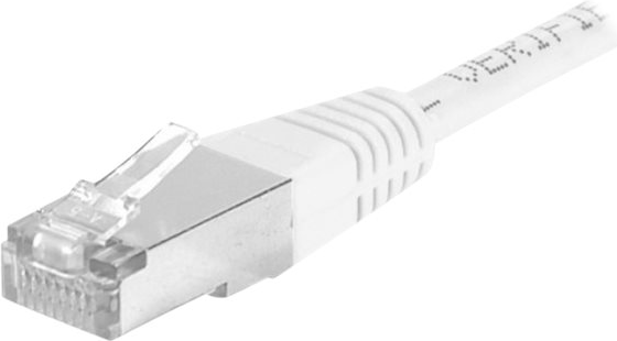 Patchkabel Cat. 6A, S/FTP, Kupfer, PoE, weiß, 15,0 m 10-Gigabit-fähiges Patchkabel mit besonders schmalem Knickschutz (858368)