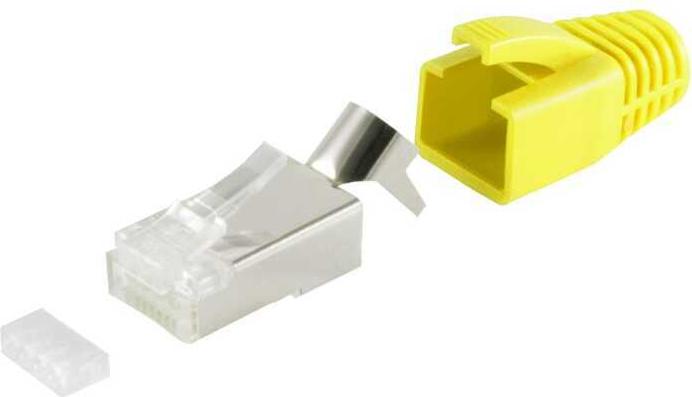 S/CONN Quality RJ45-Stecker SET für Verlegekabel bis AWG 23 mit Zugentlastung (1667206710Y)